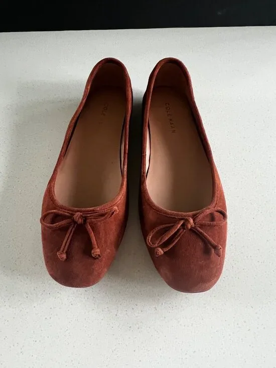 COLE HAAN Women's Yara Soft Ballet brown suede Flats SIZE 6 - Picture 3 of 9